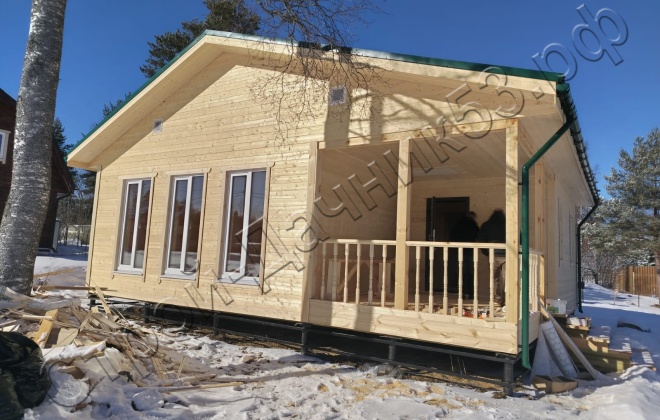 4 Каркасно-щитовой дом Д-23, 9х9м, 81 М², Ленинградская область, Приозёрский район, Громовское сельское поселение ( (7)